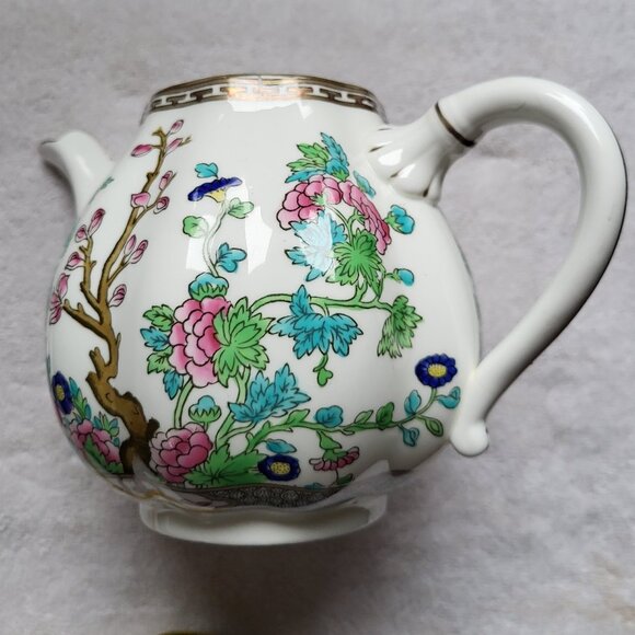 VTG COALPORT INDIAN TREE TEAPOT ENGLAND ORIGINAL ENGRAVING 1801 BONE CHINA RARE - Picture 6 of 12